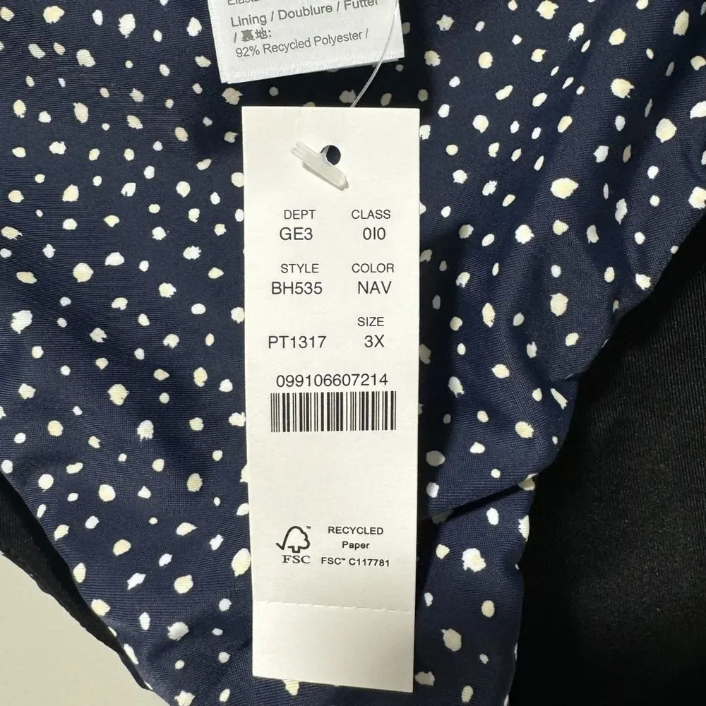 J Crew - Hipster bikini bottom in dot - NWT - Size 3X